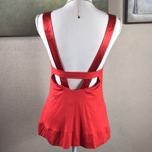 NWT Armani Exchange coral tank with satin detail